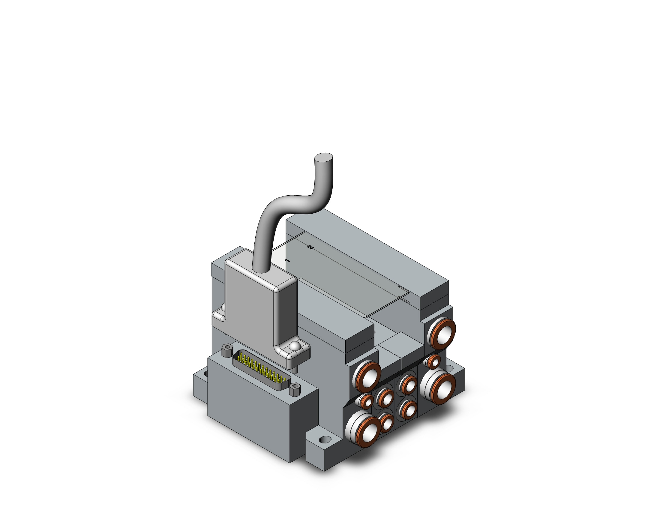 SMC VV5Q21-02C6FU3-NR mfld, plug-in, vq2000, VV5Q* MANIFOLD VQ 4/5 PORT