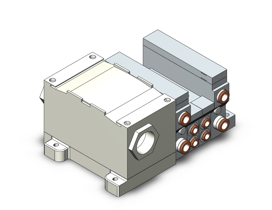 SMC VV5Q21-02C6T0 mfld, plug-in, VV5Q* MANIFOLD VQ 4/5 PORT