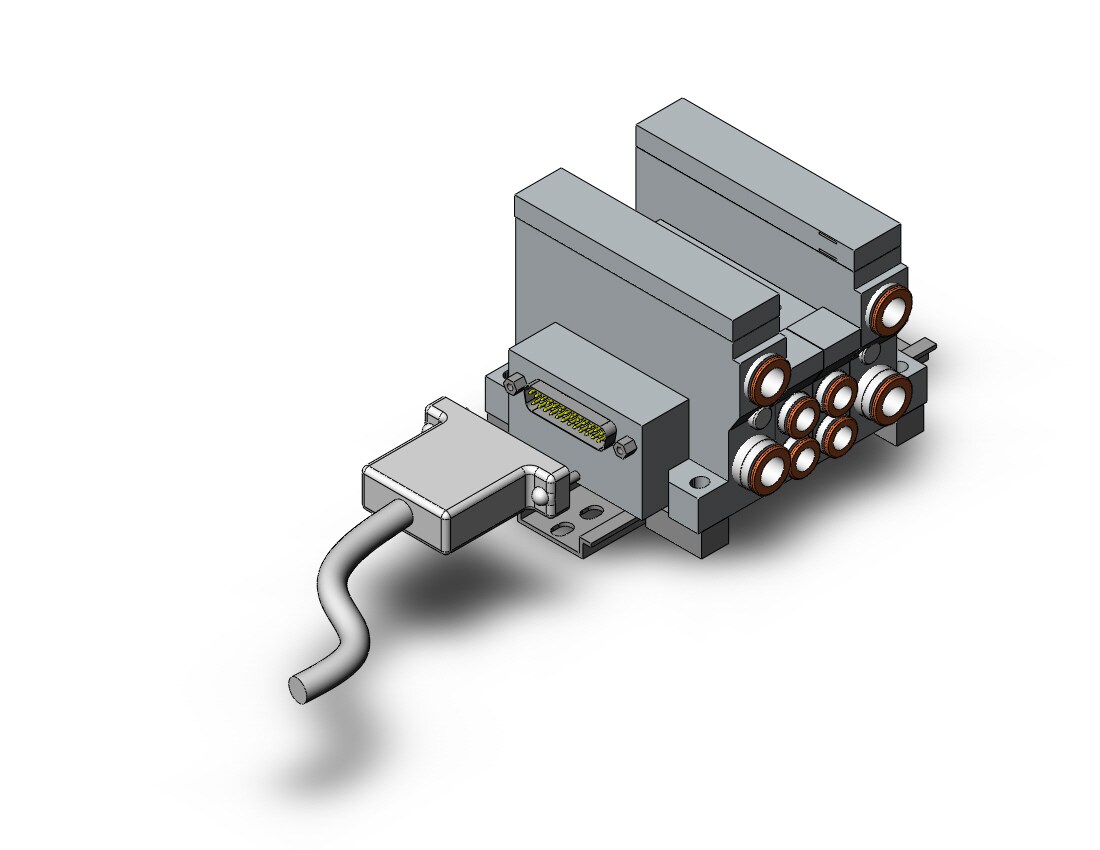 SMC VV5Q21-02C8FS3-D mfld, plug-in, vq2000, VV5Q* MANIFOLD VQ 4/5 PORT