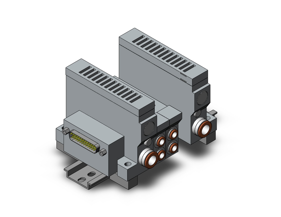 SMC VV5Q21-03C6FS3-DS mfld, plug-in, vq2000, VV5Q* MANIFOLD VQ 4/5 PORT