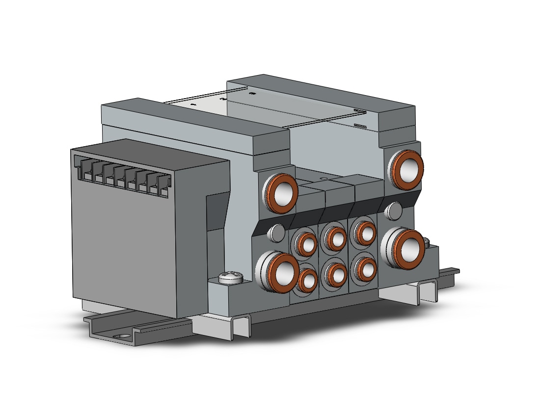 SMC VV5Q21-03C6SV-BDN mfld, plug-in, vq2000, VV5Q* MANIFOLD VQ 4/5 PORT