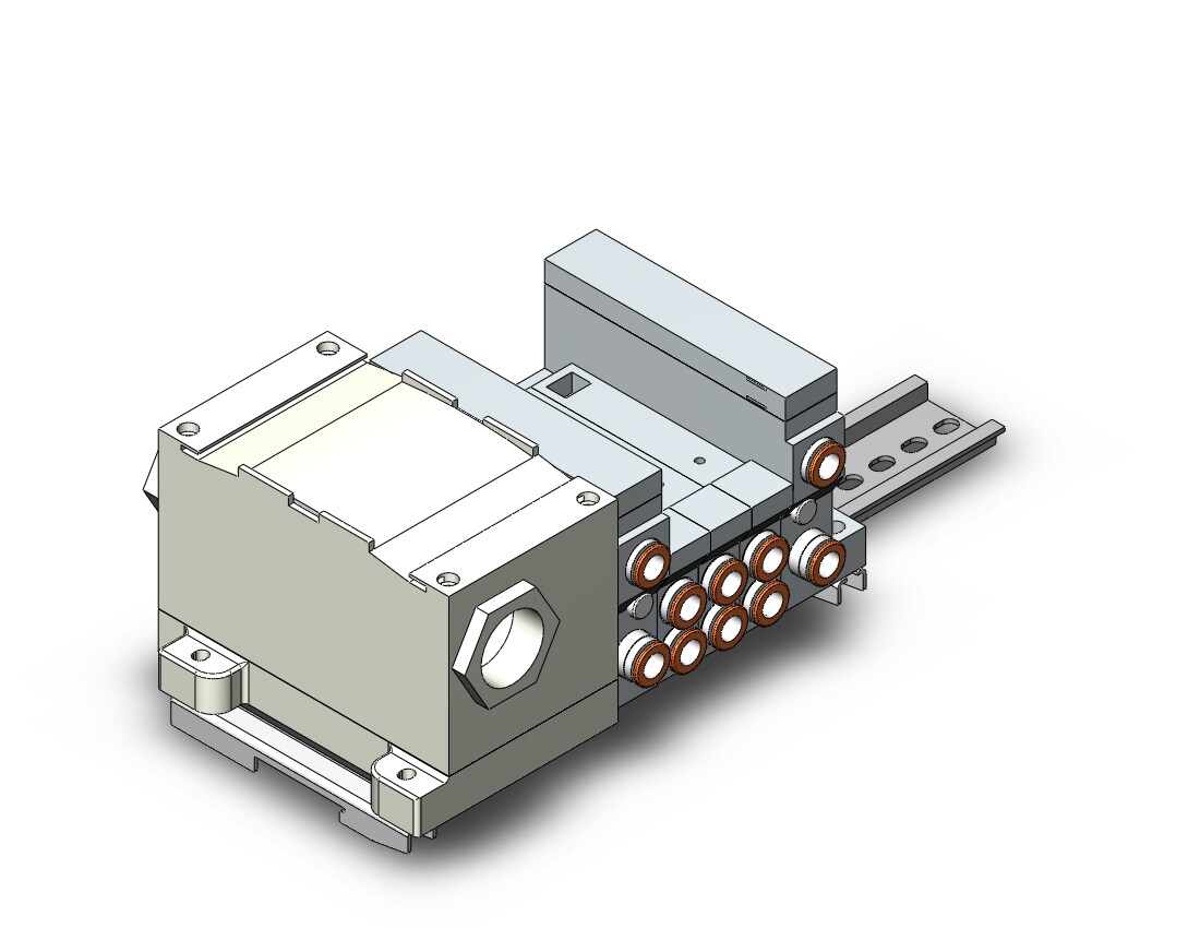 SMC VV5Q21-03C8T0-DS mfld,plug-in,ip65, VV5Q* MANIFOLD VQ 4/5 PORT