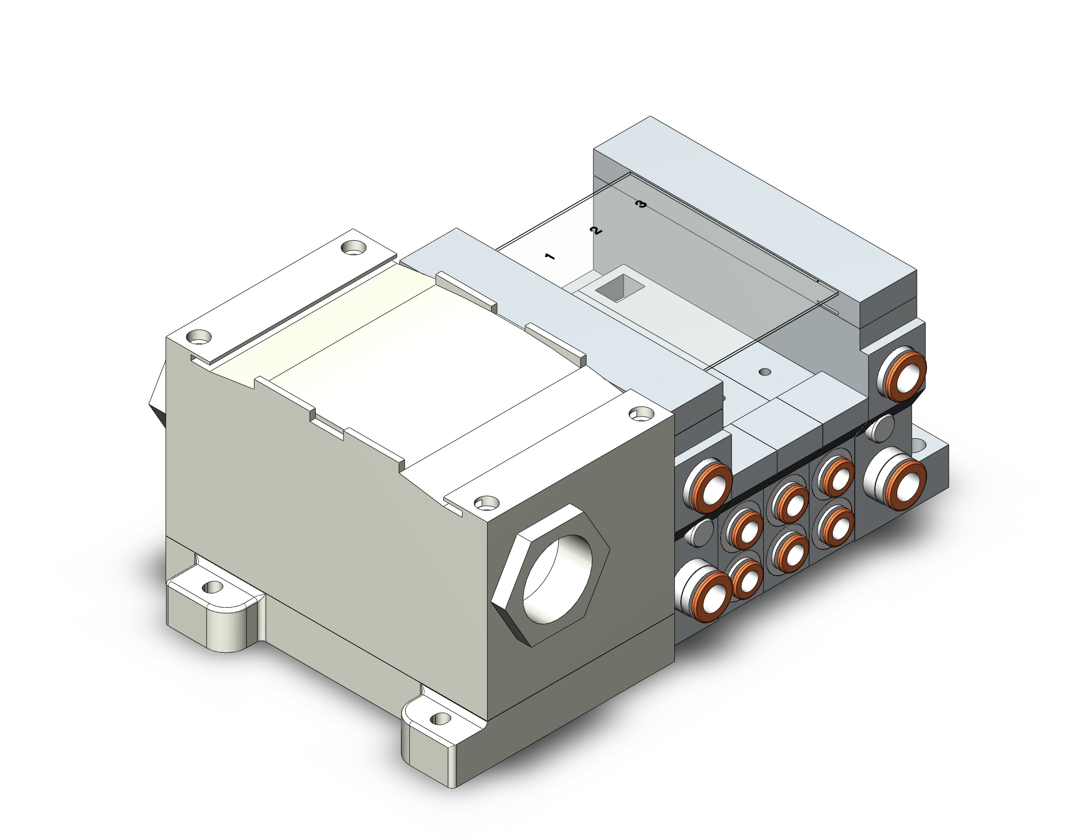 SMC VV5Q21-03N7T0-N vv5q manifold, 4/5 PORT SOLENOID VALVE