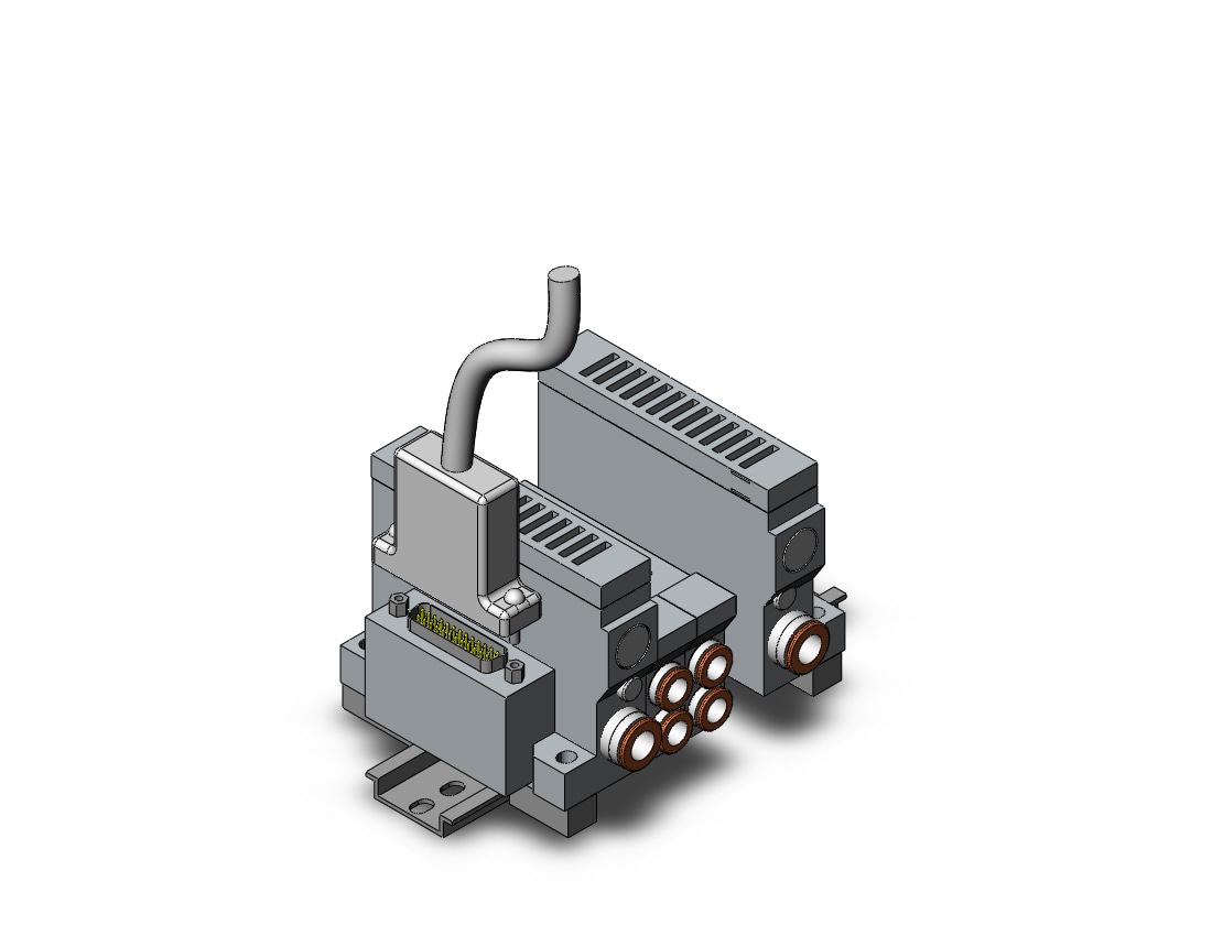 SMC VV5Q21-03N9FU3-DS mfld, plug-in, vq2000, VV5Q* MANIFOLD VQ 4/5 PORT