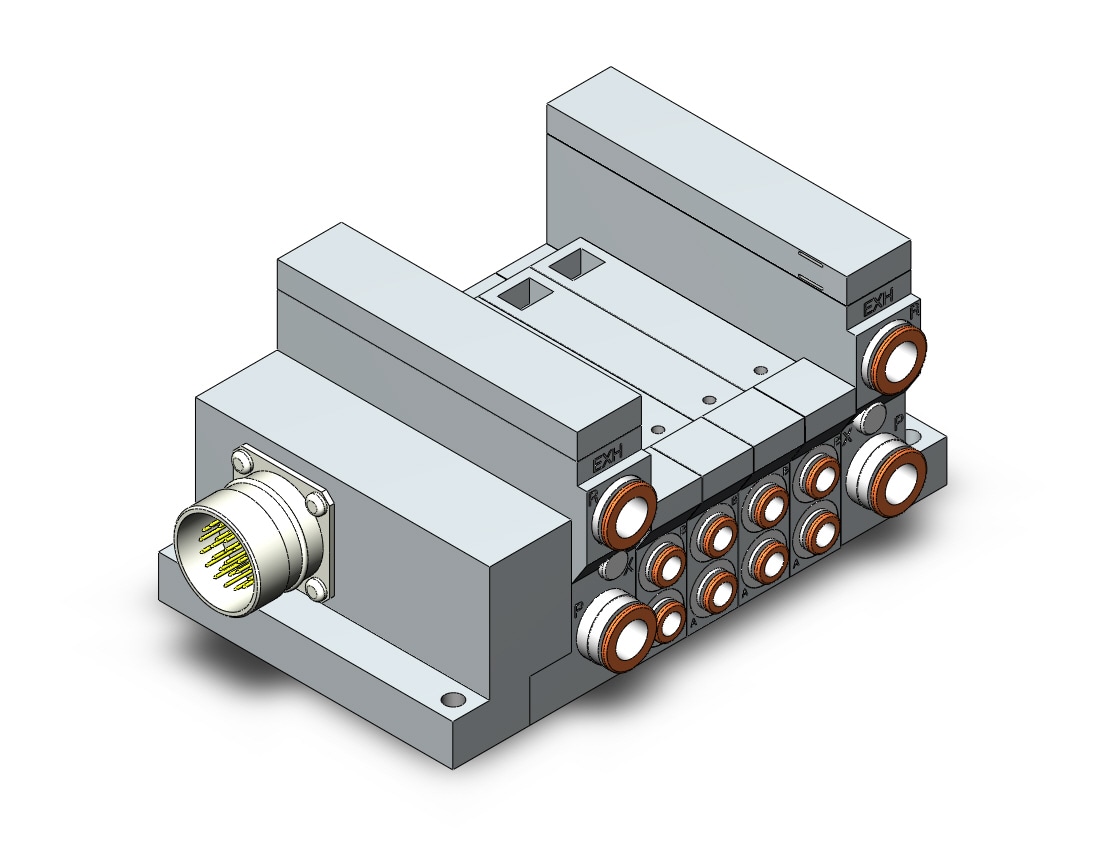 SMC VV5Q21-04C6M0-W mfld, VV5Q* MANIFOLD VQ 4/5 PORT