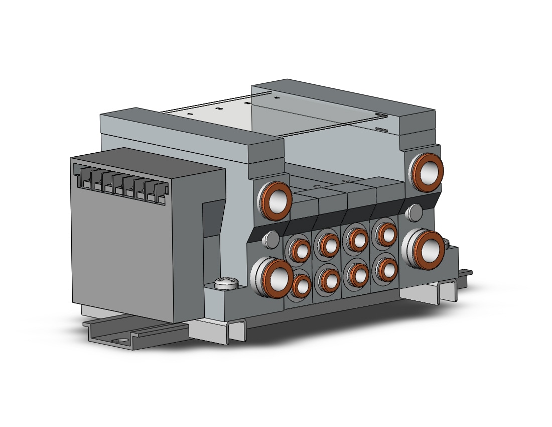 SMC VV5Q21-04C6SV-BDN mfld, plug-in, vq2000, VV5Q* MANIFOLD VQ 4/5 PORT