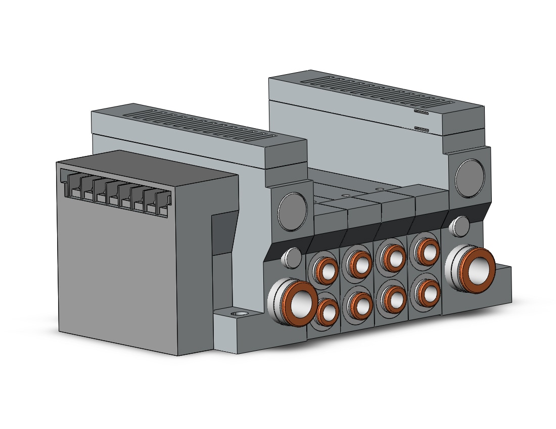 SMC VV5Q21-04C6SV-S mfld, plug-in, vq2000, VV5Q* MANIFOLD VQ 4/5 PORT