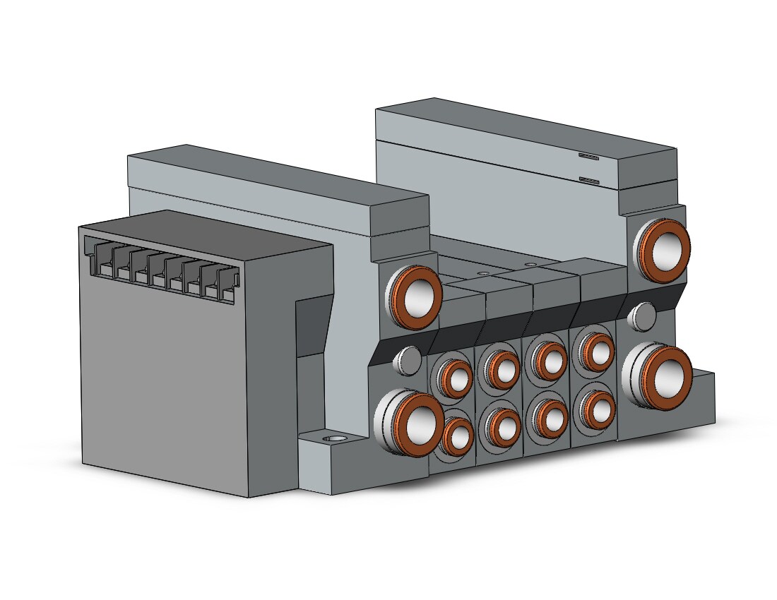 SMC VV5Q21-04C6SV mfld, plug-in, vq2000, VV5Q* MANIFOLD VQ 4/5 PORT