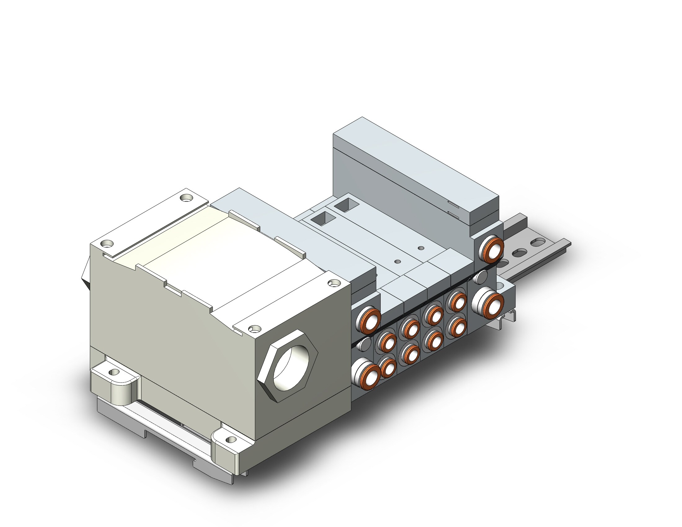 SMC VV5Q21-04C6T0-D mfld, plug-in, VV5Q* MANIFOLD VQ 4/5 PORT