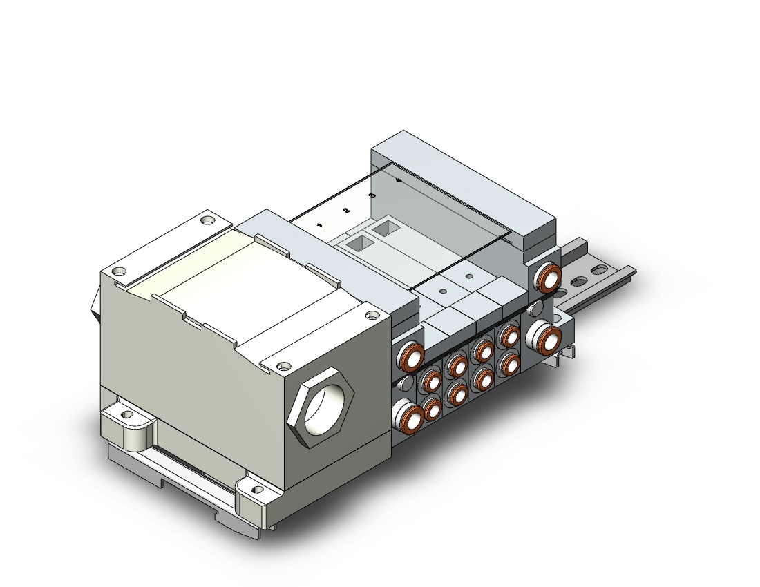 SMC VV5Q21-04C6T0-DNS mfld assy, VV5Q* MANIFOLD VQ 4/5 PORT