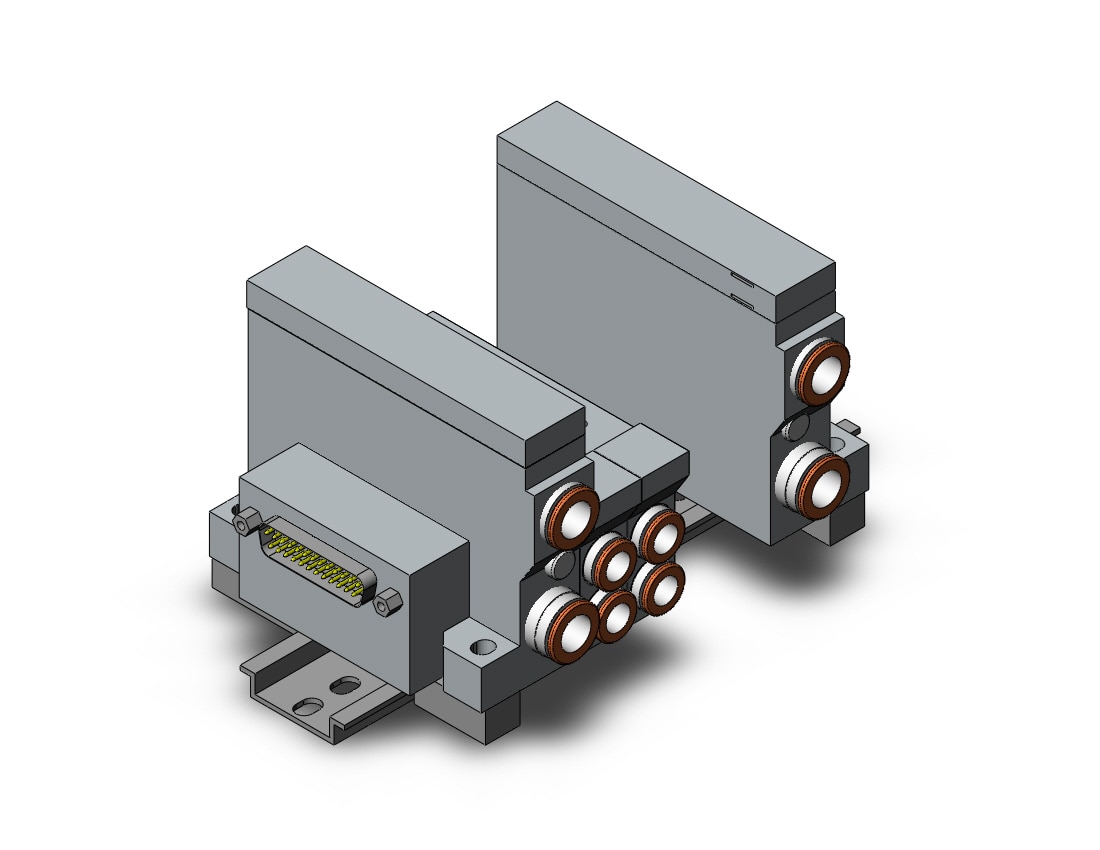 SMC VV5Q21-04C8FS0-D mfld, plug-in, vq2000, VV5Q* MANIFOLD VQ 4/5 PORT