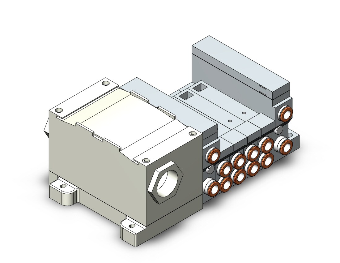 SMC VV5Q21-04C8T0 mfld, plug-in, vq2000, VV5Q* MANIFOLD VQ 4/5 PORT