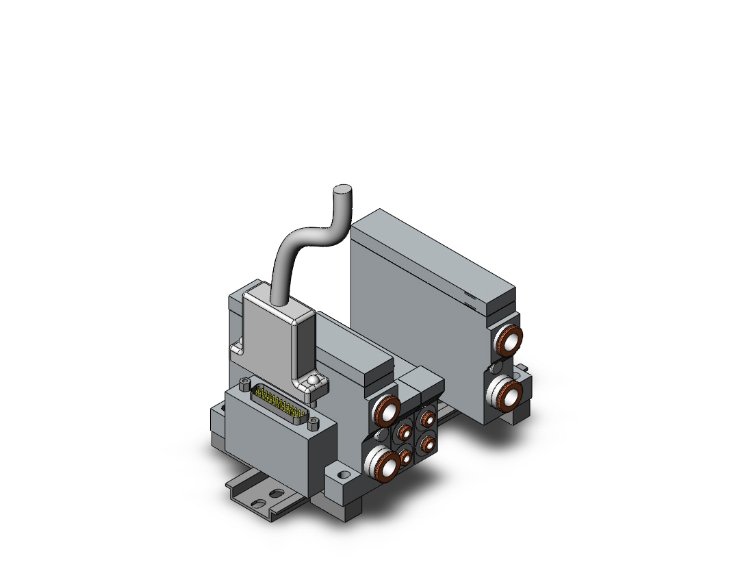 SMC VV5Q21-04N3FU1-D mfld, plug-in, vq2000, VV5Q* MANIFOLD VQ 4/5 PORT