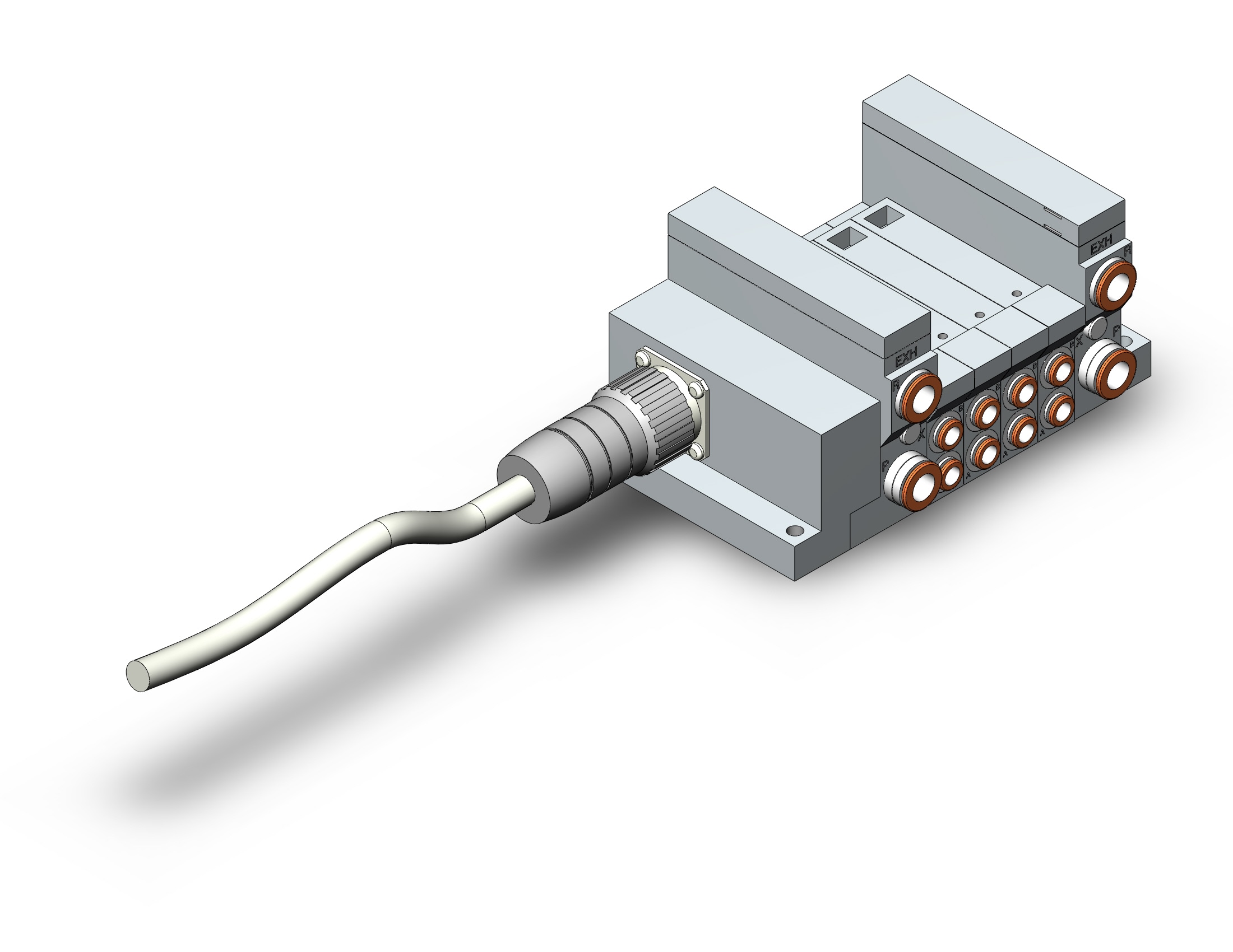 SMC VV5Q21-04N7M1-W mfld, plug-in, VV5Q* MANIFOLD VQ 4/5 PORT