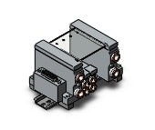 SMC VV5Q21-04N9FU0-DN mfld, plug-in, vq2000, VV5Q* MANIFOLD VQ 4/5 PORT