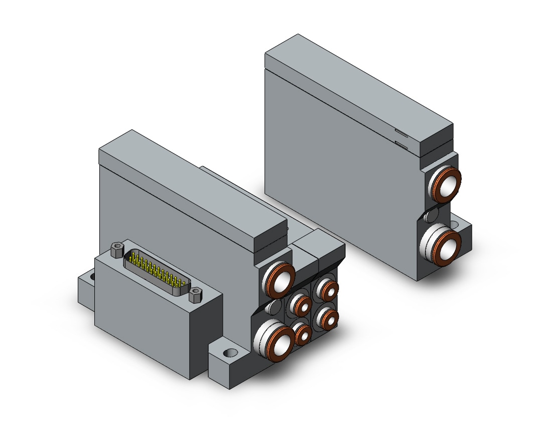 SMC VV5Q21-05C4FU0 mfld, plug-in, vq2000, VV5Q* MANIFOLD VQ 4/5 PORT