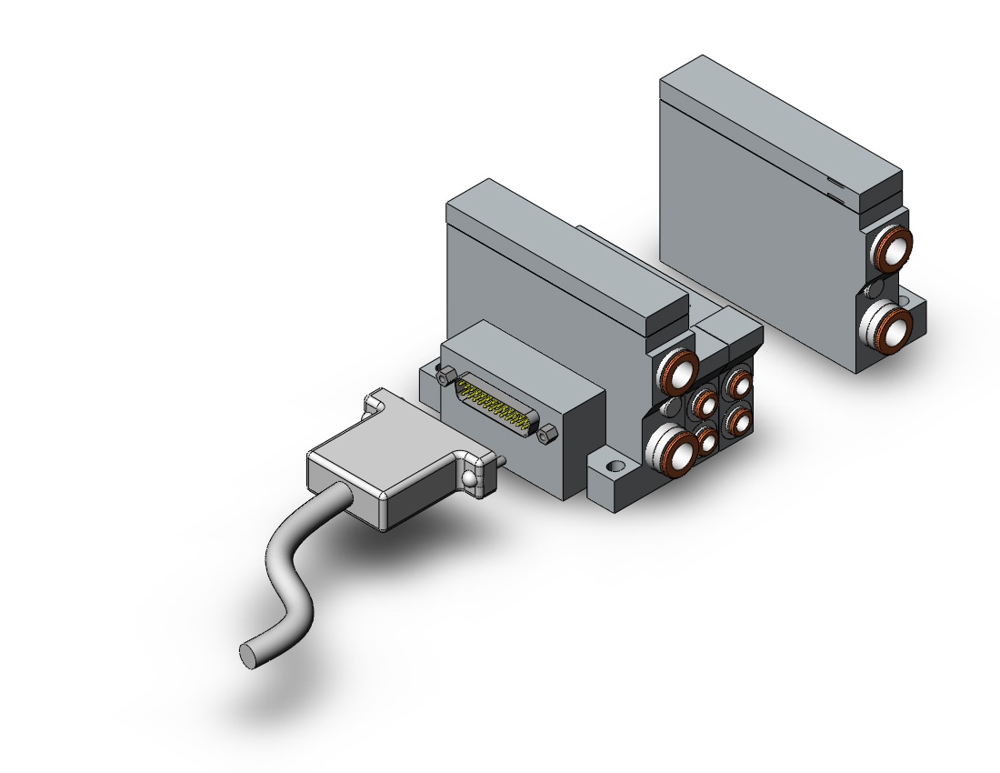 SMC VV5Q21-05C6FS3 mfld, plug-in, vq2000, VV5Q* MANIFOLD VQ 4/5 PORT