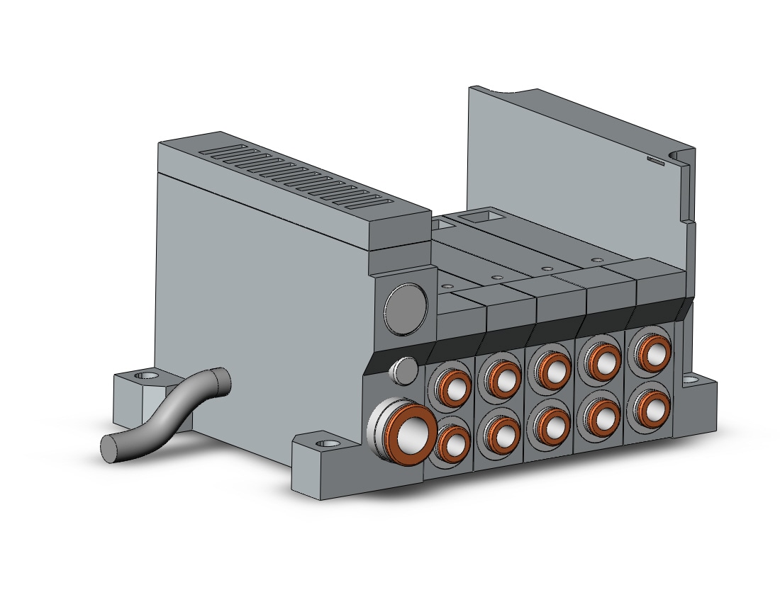 SMC VV5Q21-05C6L1-S mfld, plug-in, vq2000, VV5Q* MANIFOLD VQ 4/5 PORT