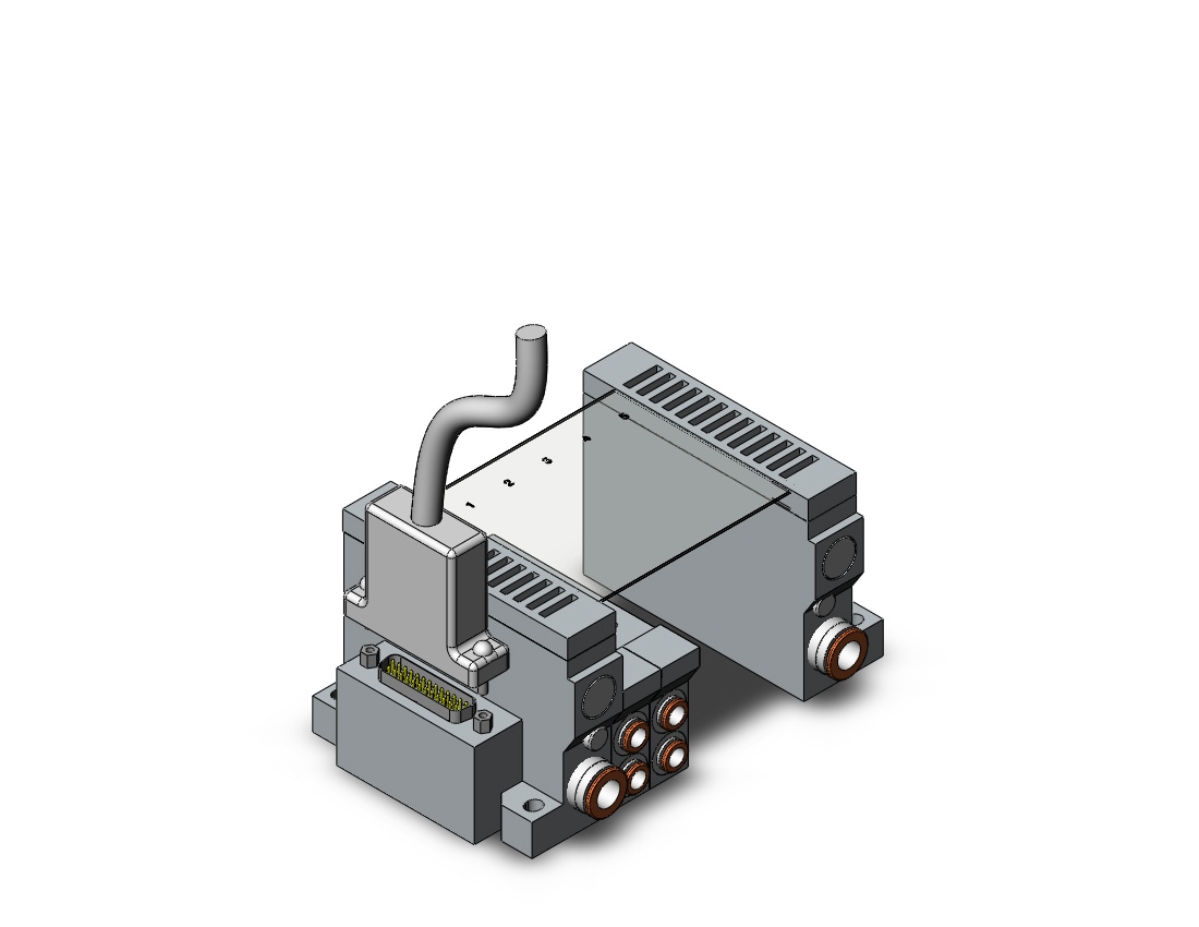 SMC VV5Q21-05N7FU3-NS mfld, plug-in, vq2000, VV5Q* MANIFOLD VQ 4/5 PORT