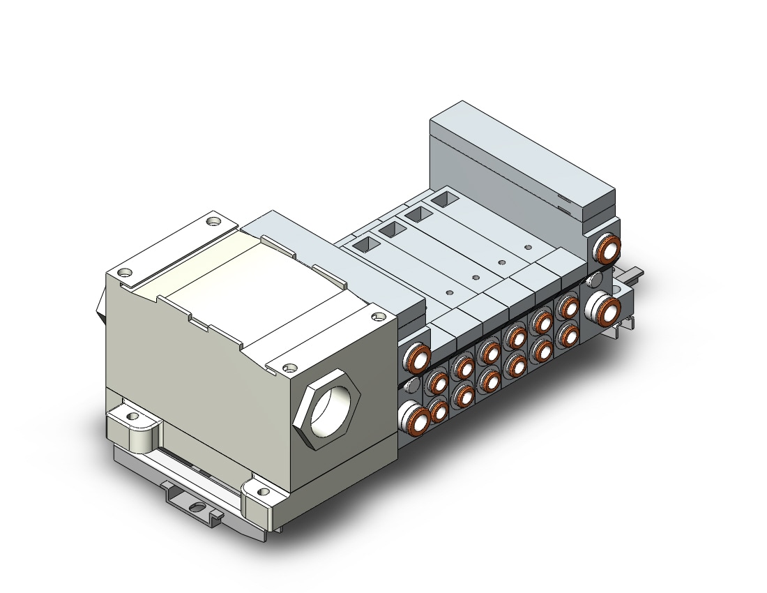 SMC VV5Q21-06C6T0-D manifold assy, 6-sta, vq2000, VV5Q* MANIFOLD VQ 4/5 PORT