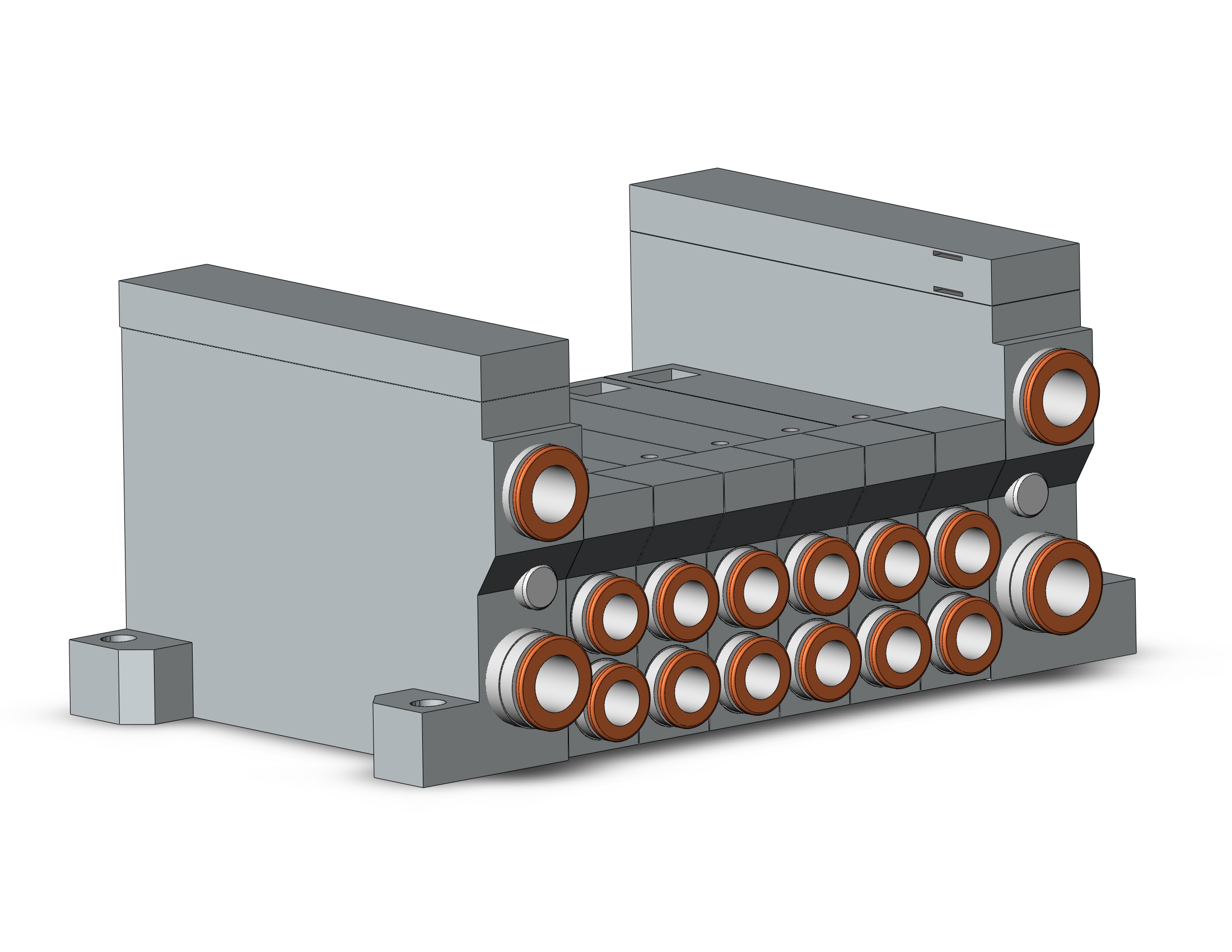 SMC VV5Q21-06C8S0 mfld, plug-in, vq2000, VV5Q* MANIFOLD VQ 4/5 PORT