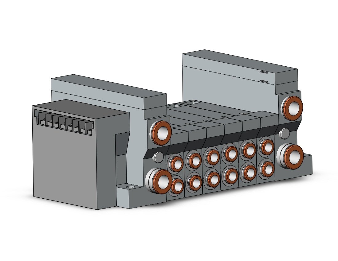 SMC VV5Q21-06N7SV mfld, plug-in, vq2000, VV5Q* MANIFOLD VQ 4/5 PORT