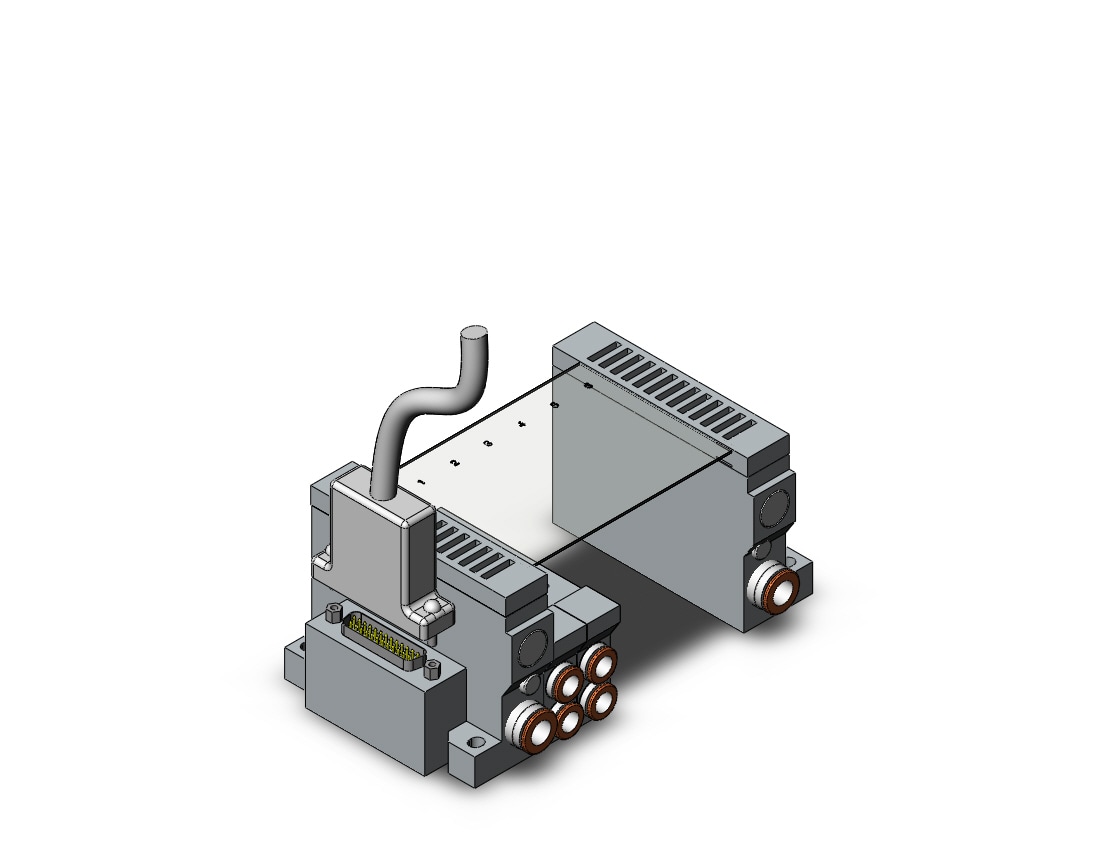 SMC VV5Q21-06N9FU3-NS mfld, plug-in, vq2000, VV5Q* MANIFOLD VQ 4/5 PORT