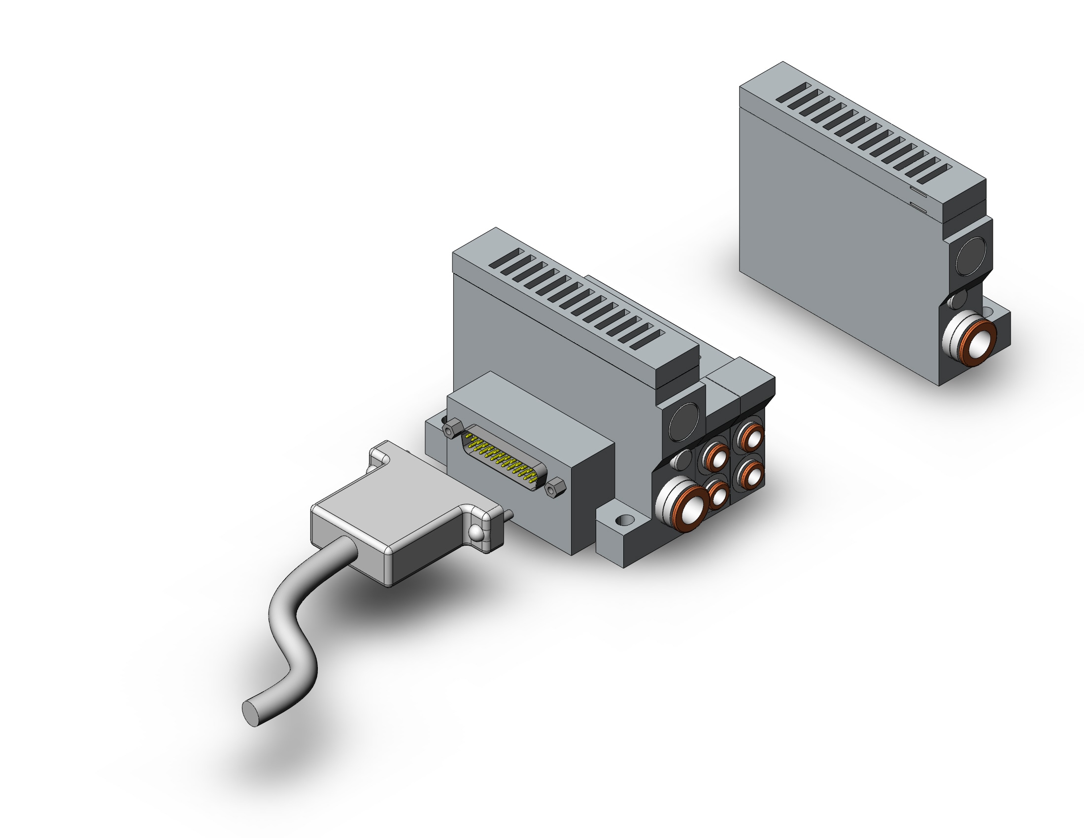 SMC VV5Q21-07C6FS3-S-Q mfld, plug-in, vq2000, VV5Q* MANIFOLD VQ 4/5 PORT