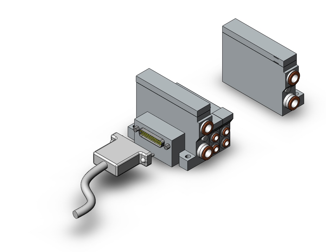 SMC VV5Q21-07C6FS3 mfld, plug-in, vq2000, VV5Q* MANIFOLD VQ 4/5 PORT