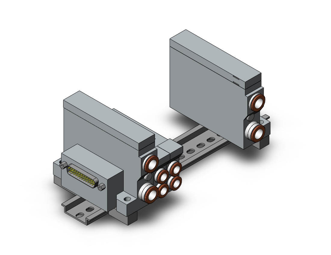 SMC VV5Q21-07C8FS0-D mfld, plug-in, vq2000, VV5Q* MANIFOLD VQ 4/5 PORT