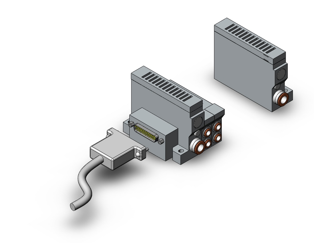 SMC VV5Q21-07N7FS3-S mfld, plug-in, vq2000, VV5Q* MANIFOLD VQ 4/5 PORT