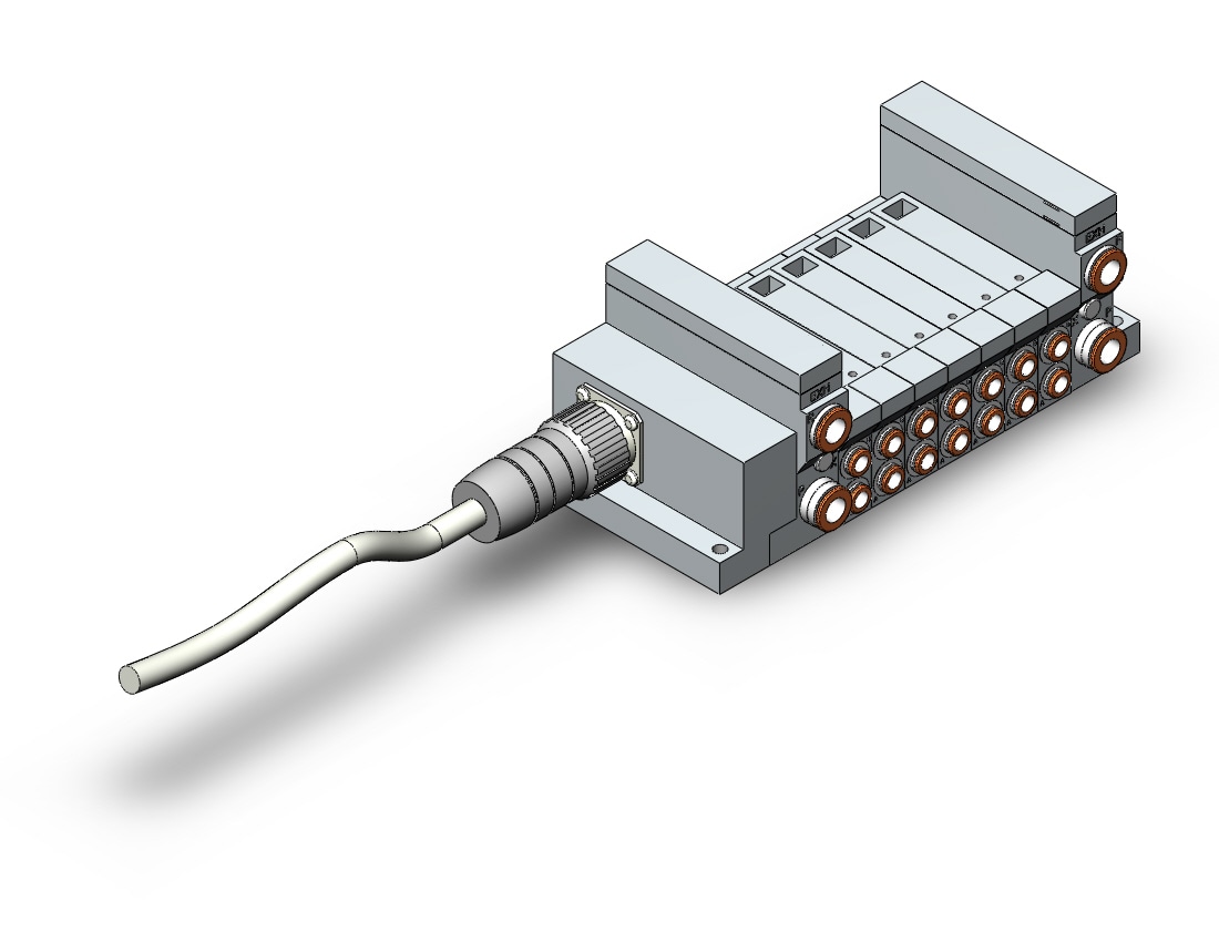 SMC VV5Q21-07N7M3-W mfld, plug-in, vq2000, VV5Q* MANIFOLD VQ 4/5 PORT