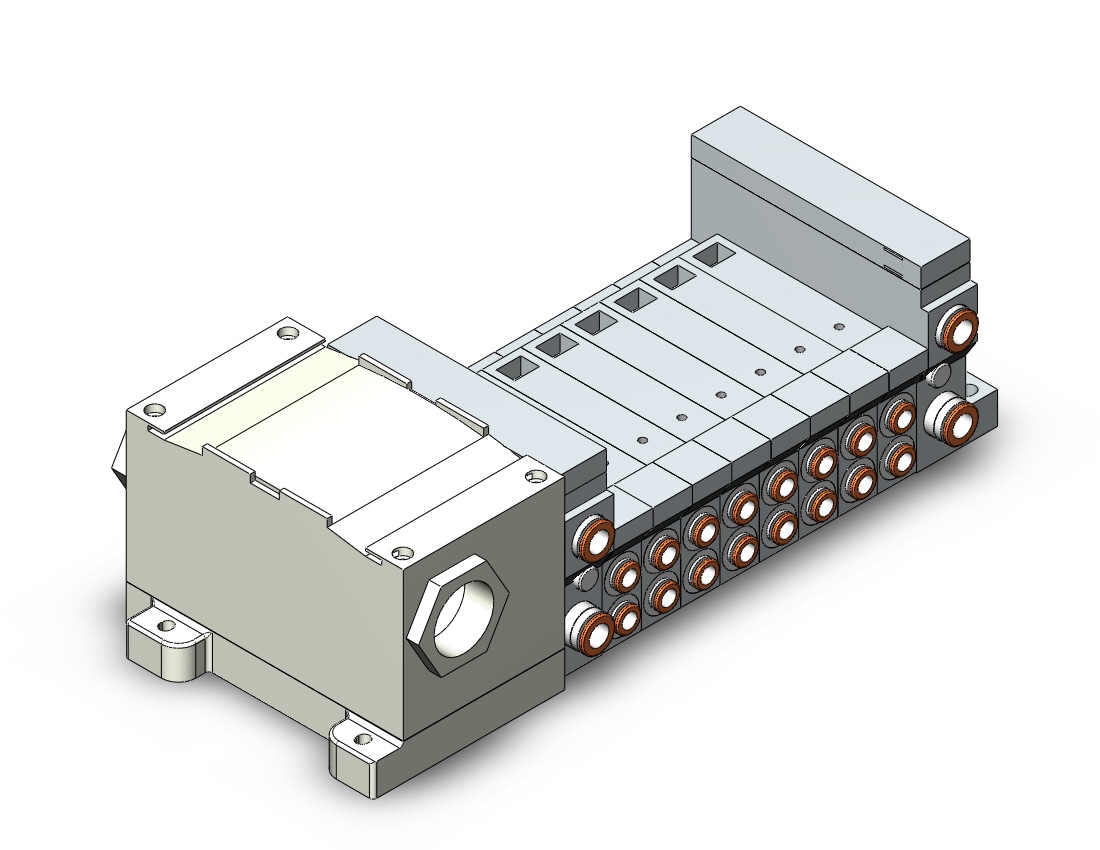 SMC VV5Q21-08C6T0-Q vv5q manifold, 4/5 PORT SOLENOID VALVE