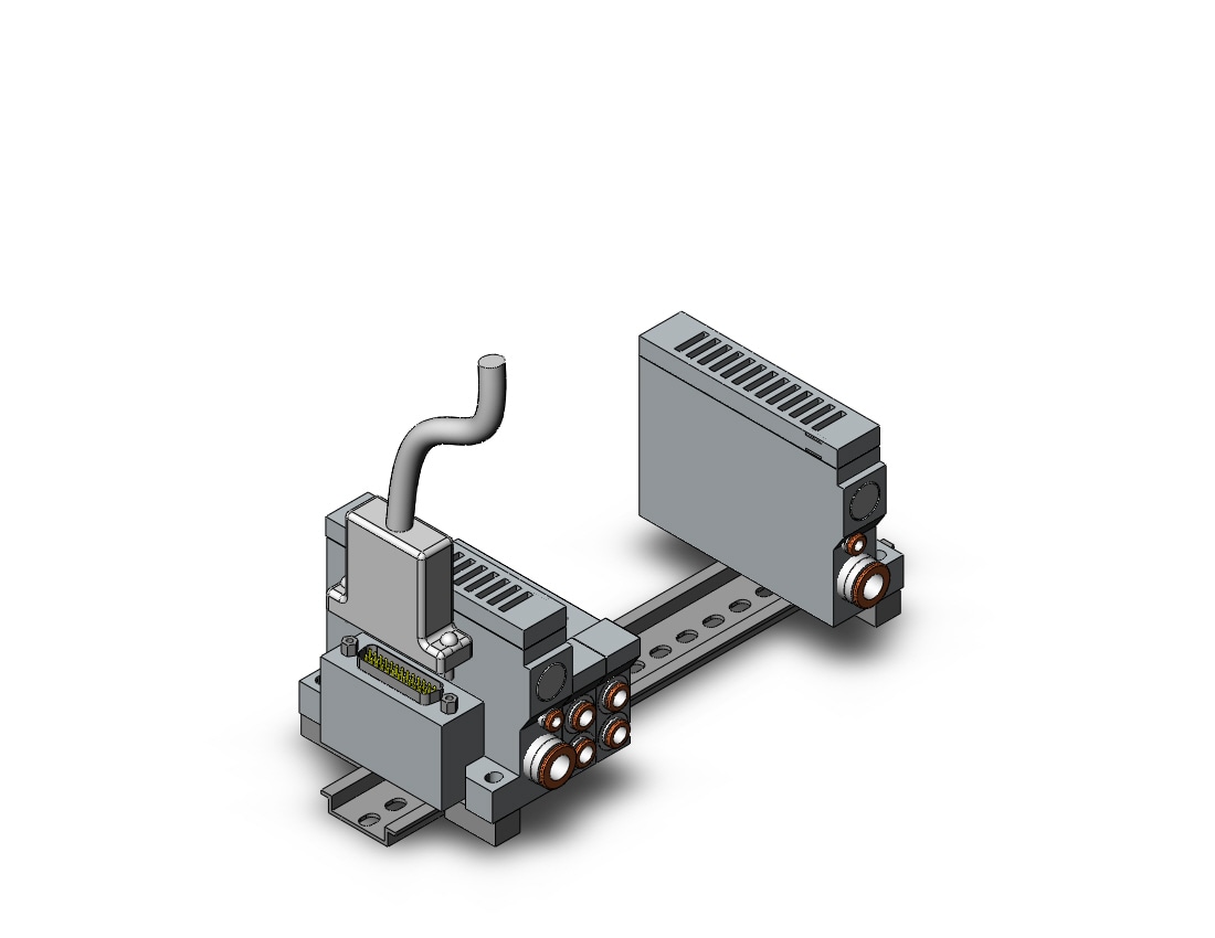 SMC VV5Q21-08N7FU3-DRS mfld, plug-in, vq2000, VV5Q* MANIFOLD VQ 4/5 PORT