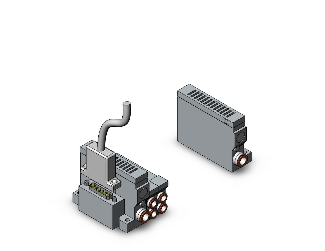 SMC VV5Q21-09C8FU2-S mfld, plug-in, vq2000, VV5Q* MANIFOLD VQ 4/5 PORT