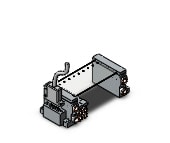 SMC VV5Q21-09N9FU3-N mfld, plug-in, vq2000, VV5Q* MANIFOLD VQ 4/5 PORT