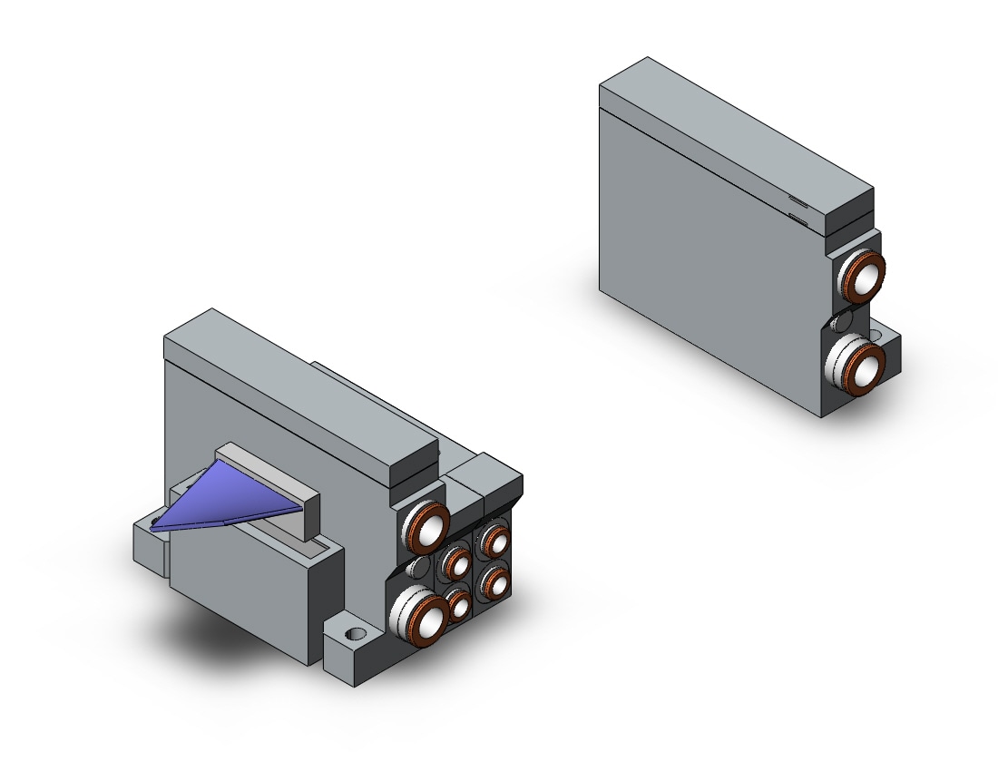 SMC VV5Q21-10C6PU2 mfld, plug-in, vq2000, VV5Q* MANIFOLD VQ 4/5 PORT