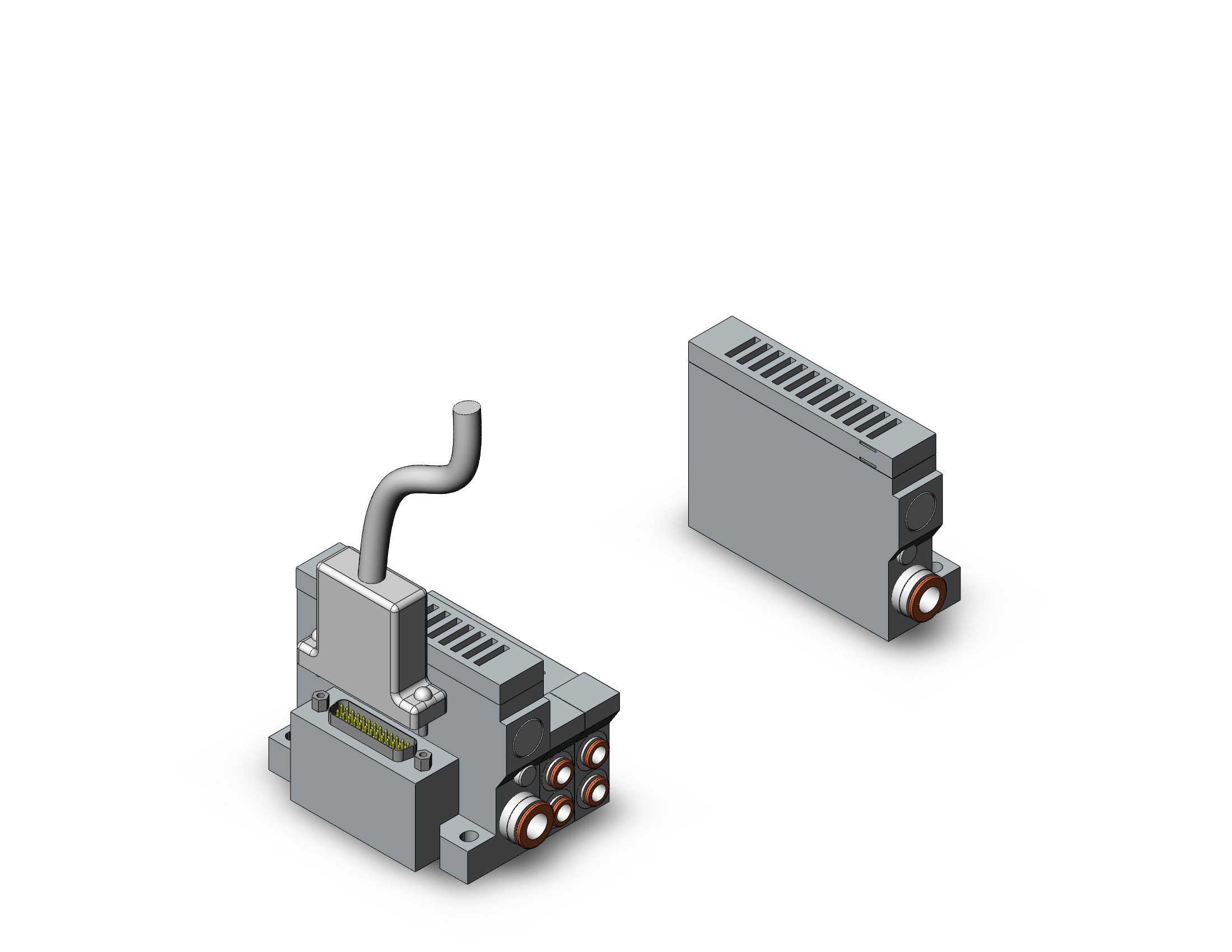 SMC VV5Q21-10N7FU3-S-Q mfld, plug-in, vq2000, VV5Q* MANIFOLD VQ 4/5 PORT