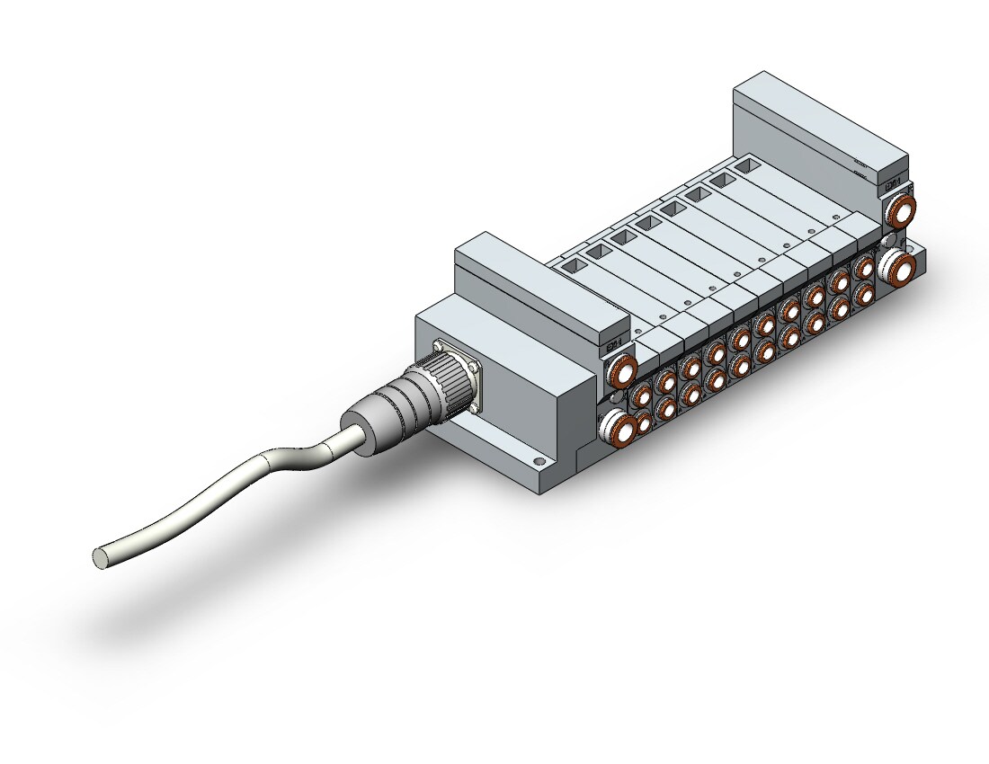 SMC VV5Q21-10N7M2-W mfld, plug-in, vq2000, VV5Q* MANIFOLD VQ 4/5 PORT