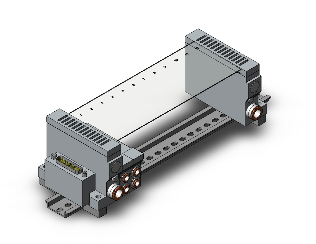 SMC VV5Q21-12C6FU0-DNS mfld, plug-in, vq2000, VV5Q* MANIFOLD VQ 4/5 PORT