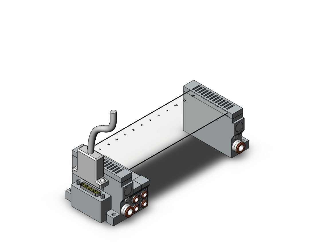 SMC VV5Q21-12N7FU3-NS mfld, plug-in, vq2000, VV5Q* MANIFOLD VQ 4/5 PORT