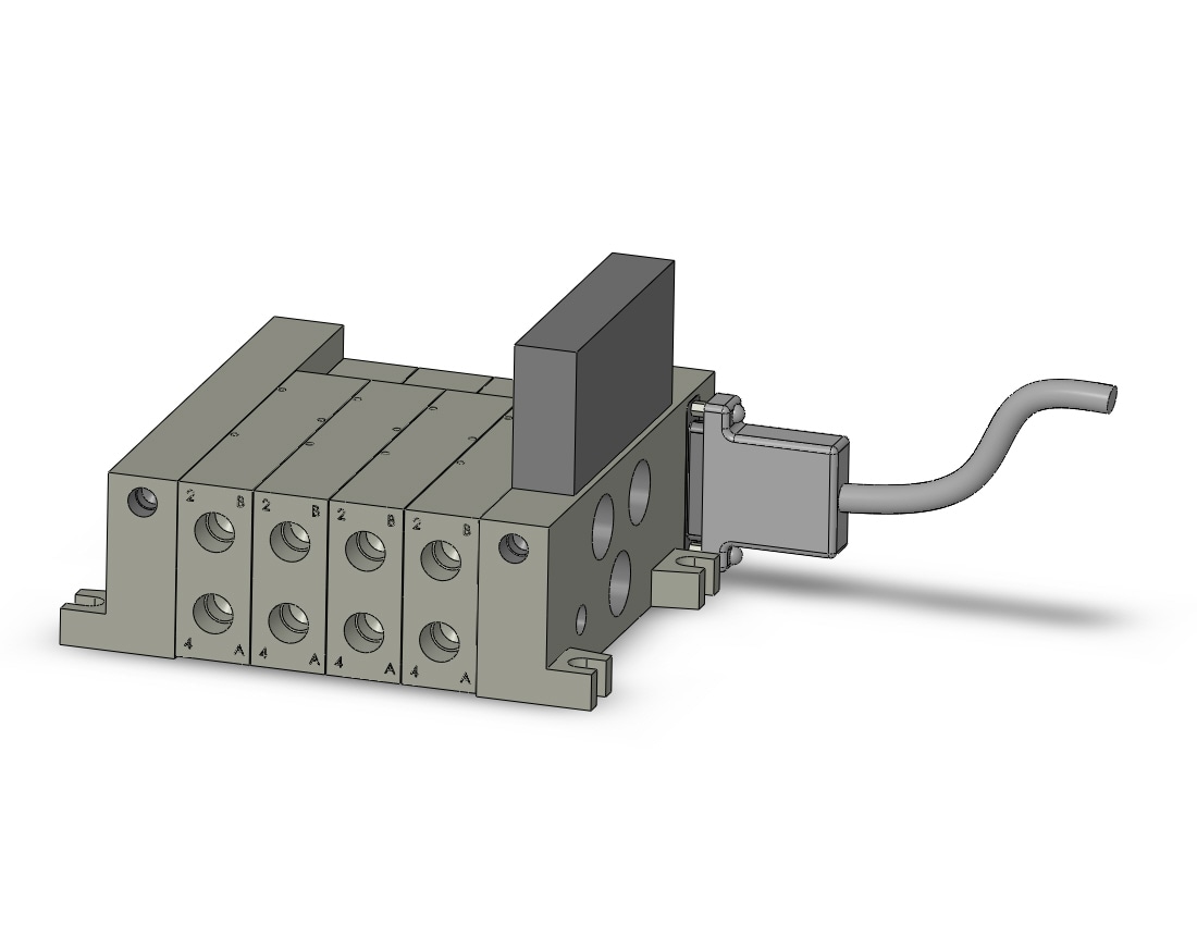 SMC VV5Q41-0402TFU1-SU vv5q manifold, 4/5 PORT SOLENOID VALVE