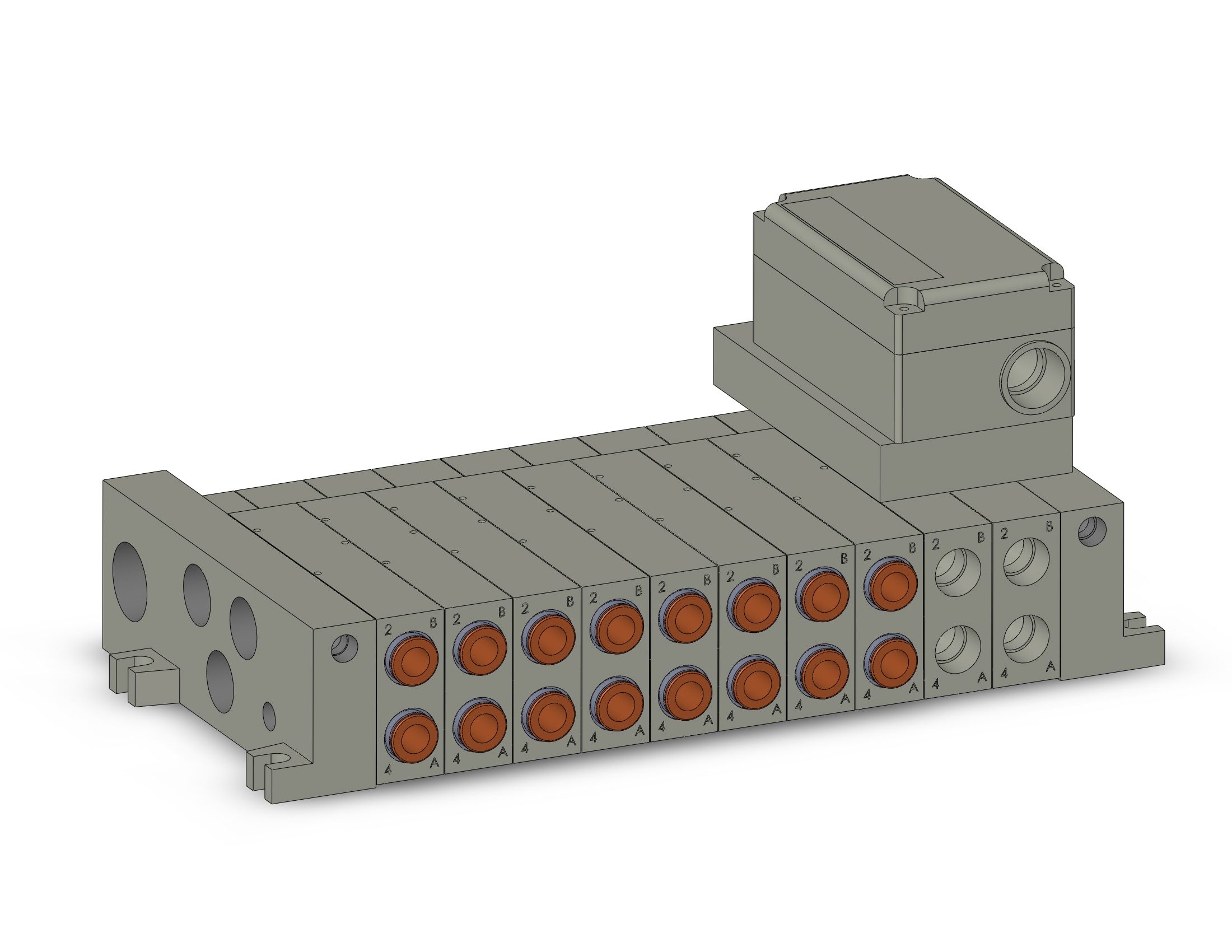 SMC VV5Q41-10C10SV-Q vv5q manifold, 4/5 PORT SOLENOID VALVE