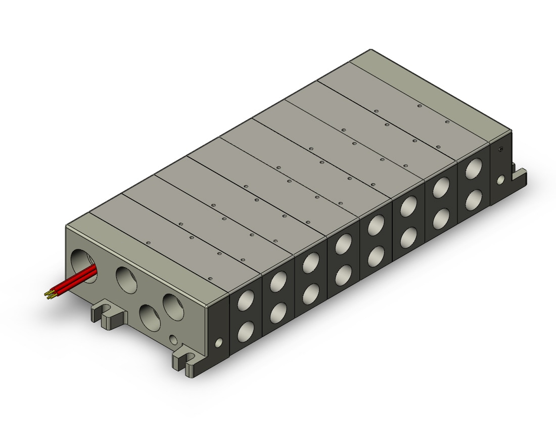 SMC VV5Q51-0804LD1 mfld, plug-in, vq5000, VV5Q51/55 MANIFOLD