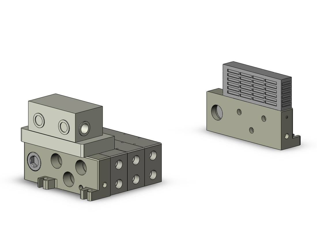 SMC VV5Q51-0903SDQ-SUW mfld, plug-in, device net, VV5Q51/55 MANIFOLD