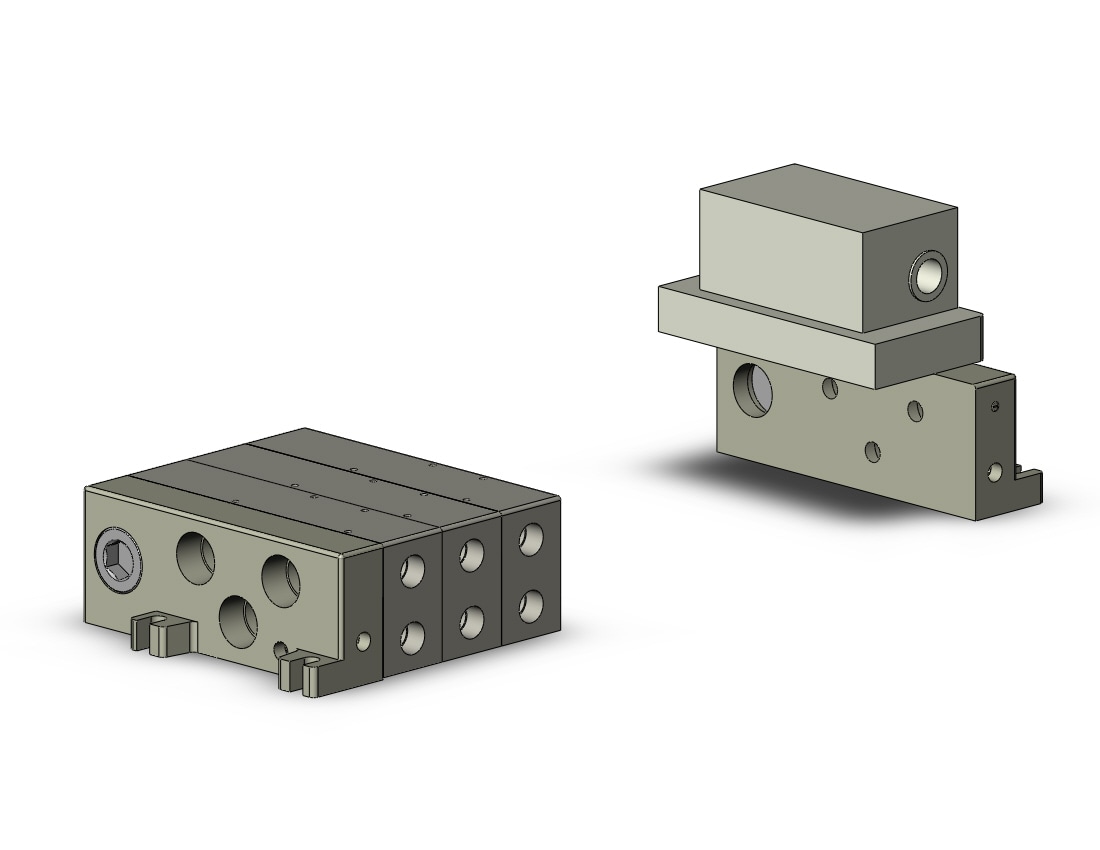 SMC VV5Q51-0903SUV-W vv5q manifold, 4/5 PORT SOLENOID VALVE