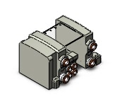 SMC VV5QC11-04C6SEBN-N vqc manifold, 4/5 PORT SOLENOID VALVE