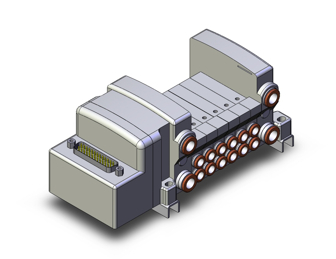 SMC VV5QC11-06C6FD0-D0 mfld, plug-in, d-sub connector, VV5QC11 MANIFOLD VQC 5-PORT