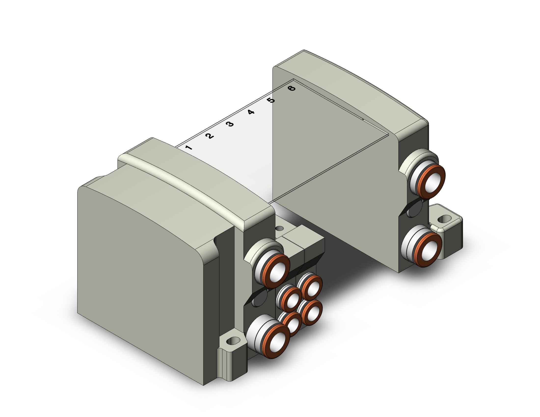 SMC VV5QC11-06C6SEBN-N vqc manifold, 4/5 PORT SOLENOID VALVE