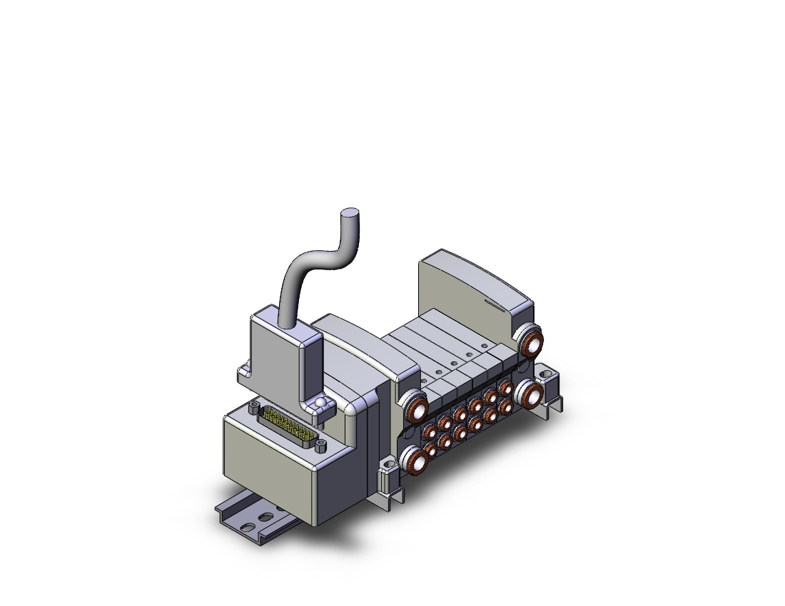 SMC VV5QC11-06N3FD3-D mfld, plug-in, d-sub connector, VV5QC11 MANIFOLD VQC 5-PORT